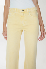 Wheat Lexi Mid Rise Bowed Straight Jean | Day Glow Jeans