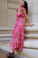 Rosy Brown Corinne Dress Maxi Dress
