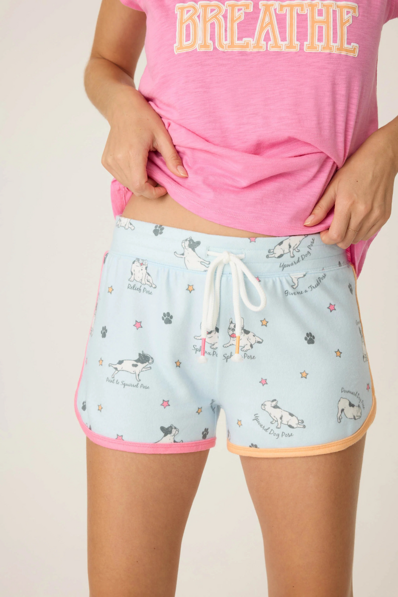 Light Gray Paws & Breathe Dog Print Shorts Regular price Pajama Shorts