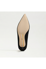 Vienna Pointed Toe Pump | Black Suede