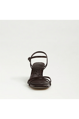 Presley Strappy Kitten Heel | Chocolate Patent Leather