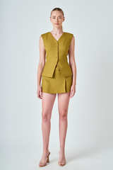 Lavender Pleated Mini Skort Mini Skort