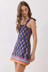 Lavender Flower Market Mini Dress Mini Dress