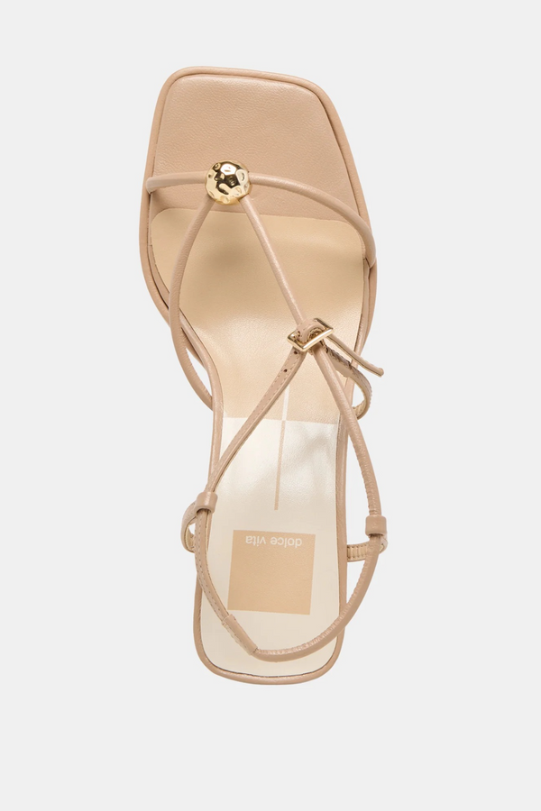 White Smoke Mylee Heels | Light Tan Leather Heel