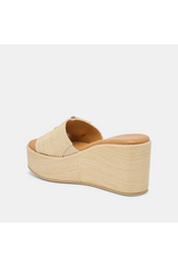 Lavender Jilian Wedges | Lt Natural Raffia Wedges