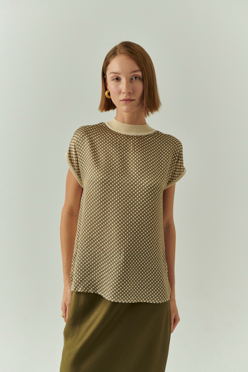 Gray Penny Blouse Top