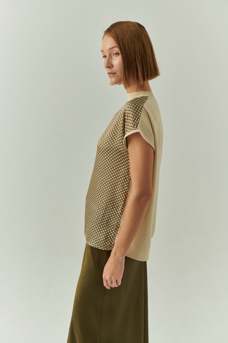 Gray Penny Blouse Top