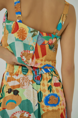 Sienna Nemy Skirt in Multi Picnic Park Conversational Midi Skirt