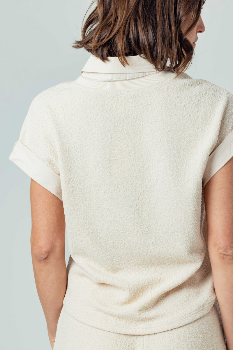 Light Gray Lune Top Top