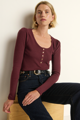 Bisque Reeva Henley Top