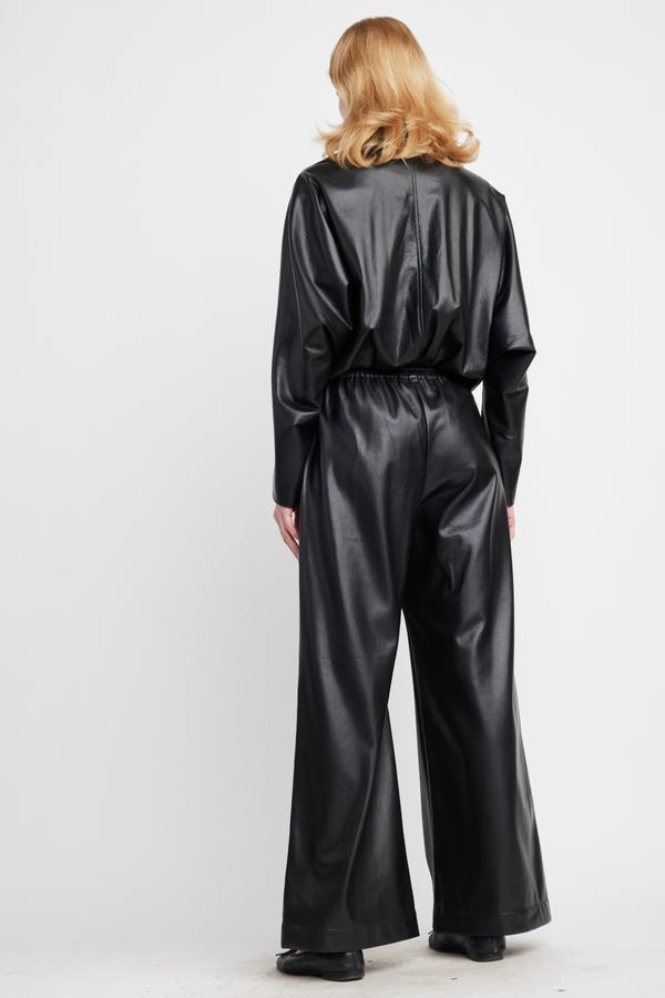 Dark Slate Gray Caroline Vegan Leather Pants Pant