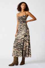 Lavender Adella Dress in Caramel Zebra Maxi Dress