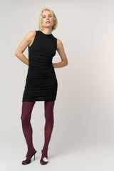 Light Gray In The Groove Shirred Side Lurex Dress Mini Dress