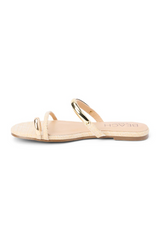 White Smoke Vacay Flat Sandal | Natural Sandal