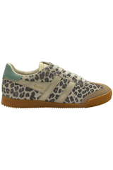 White Smoke Elan Safari Sneaker | Snow Leopard/Light Caramel/Gold/Green Mist Sneaker