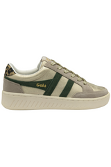 White Smoke Superslam Blaze II Sneaker | Gold/Evergreen/Leopard Sneaker