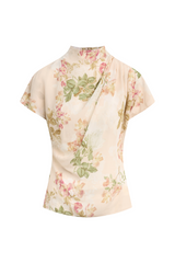 White Smoke The Graceful Top in Light Peach Rose Top