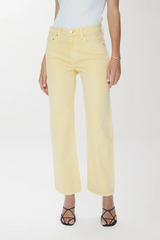 Light Gray Lexi Mid Rise Bowed Straight Jean | Day Glow Jeans