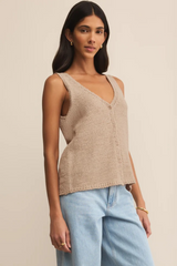 Light Gray Marge Sweater Vest Top