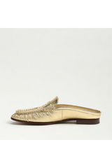 Lavender Louella Mule | Amber Gold Leather Shoe