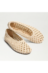 Lavender Shira Woven Ballet Flat | Ivory Woven Leather flats
