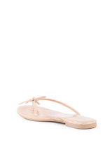 White Smoke Wishlist Patent Bow Sandal | Beige Sandal