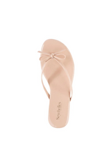 White Smoke Wishlist Patent Bow Sandal | Beige Sandal