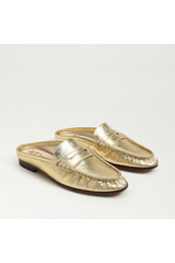 Lavender Louella Mule | Amber Gold Leather Shoe