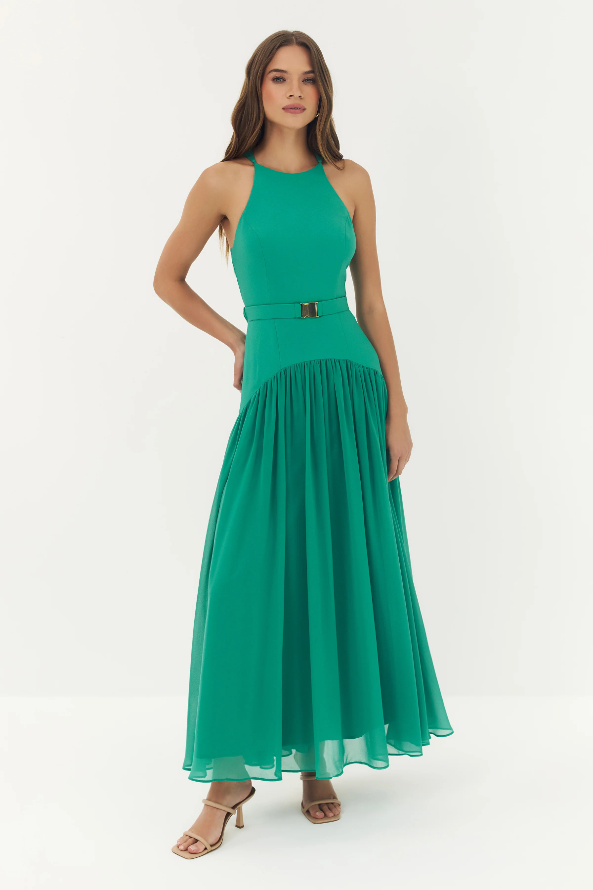 abbey maxi dress Significant Other Abbey Trapeze Maxi Dress | Green | Size 6