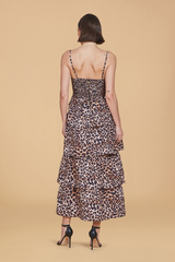 Tan Ophelia Dress in Leopard Maxi Dress