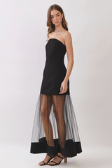 Light Gray The First Impression Dress Midi Dress
