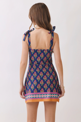 Light Gray Flower Market Mini Dress Mini Dress