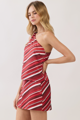 Walk The Line Stripe Mini Skirt