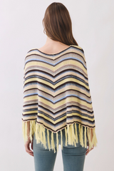 Lavender Harvest Fringe Poncho poncho