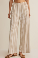 Gray Scout Knit Striped Pant Pant