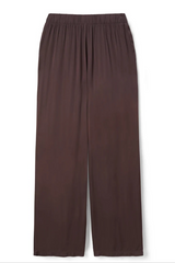 Dark Slate Gray Camile Luxe Satin Straight Leg Pant Pant