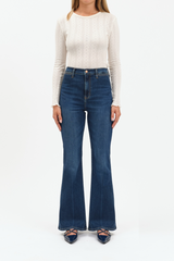 Dark Slate Gray Sunset High Rise Flare | Magic Hour Pant