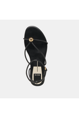 Lavender Kenley Sandals | Black Leather Sandal