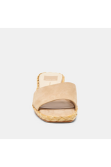 Lavender Dixi Sandals | Camel Suede Shoe