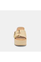 Lavender Jilian Wedges | Lt Natural Raffia Wedges