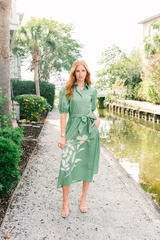 White Smoke Leila | Green Tea Maxi Dress