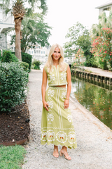 White Smoke Maura Maxi Skirt | Palmetto Grove Maxi Skirt