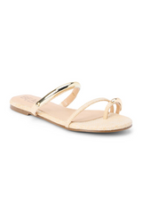 White Smoke Vacay Flat Sandal | Natural Sandal