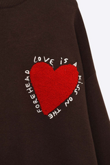 Black Tender Love Knit Sweatshirt Sweatshirt