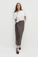 Beige The Favorite Skirt Midi Skirt