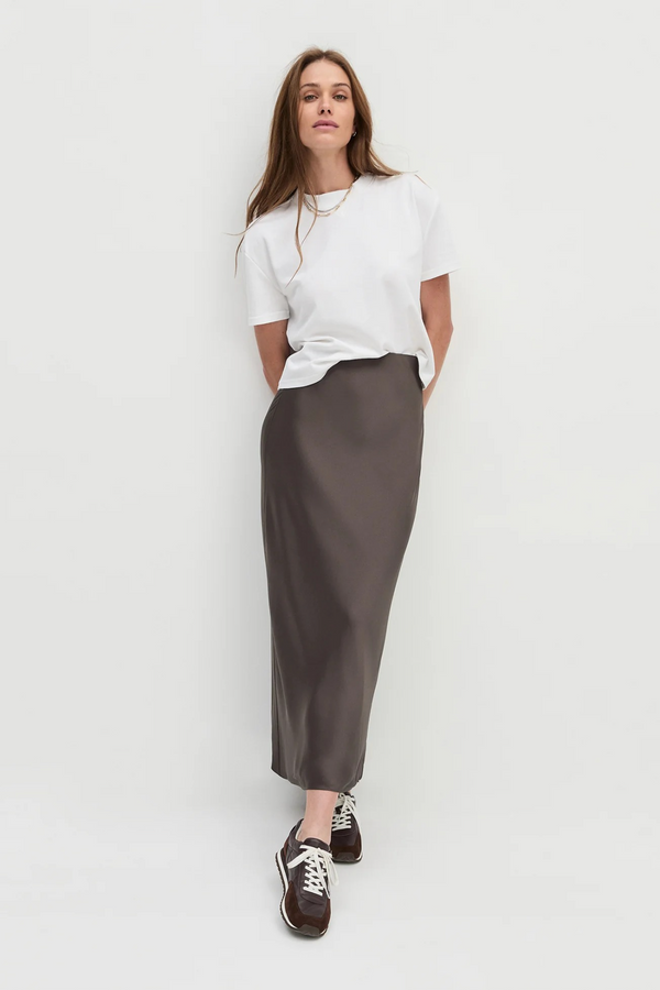 Beige The Favorite Skirt Midi Skirt
