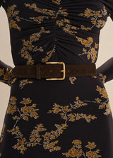 Black The Suede Heritage Belt Belt
