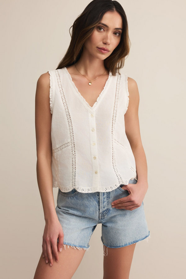 Light Gray Tomi Embroidered Tank Tank