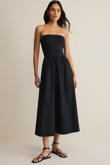 Light Gray Sunsought Strapless Midi Dress Midi Dress