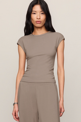 Rosy Brown Soft Trace Second Skin Top Top